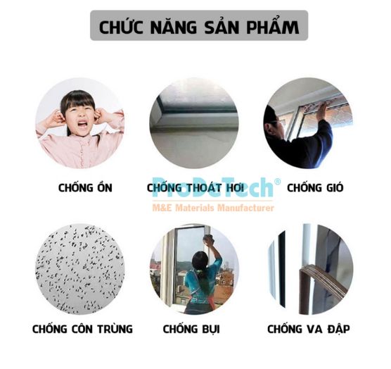 Gioăng dán cửa chống ồn