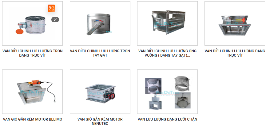 Các loại van gió PRODETECH