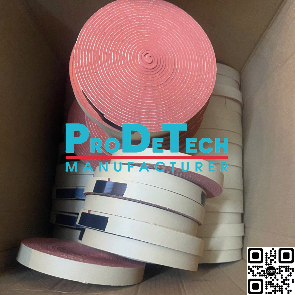 Gioăng đỏ cao su xốp chống cháy lan Class 0 chịu nhiệt cao 250 độ C 