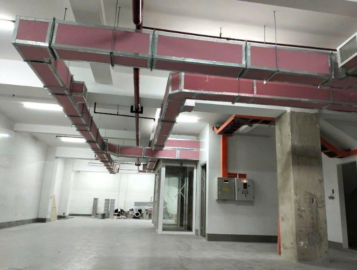 Hệ thống ống gió chống cháy EI bằng thạch cao đường hầm tòa chung cư