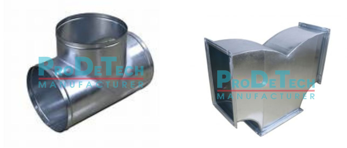 Tê ống gió vuông tròn Prodetech