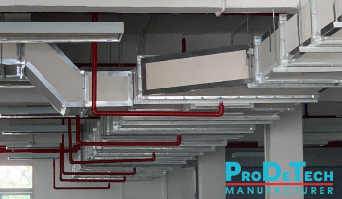 Ứng dụng ống gió chống cháy EI bọc tấm MGO cho hệ thống hút khói PCCC