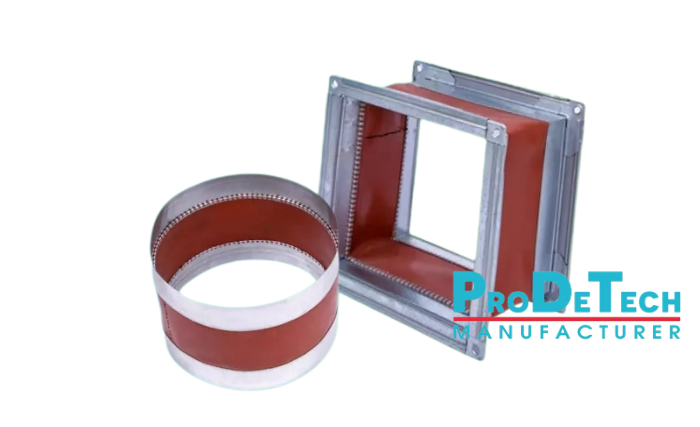 Cổ bạt nối mềm vải silicone chịu nhiệt 300 độ C