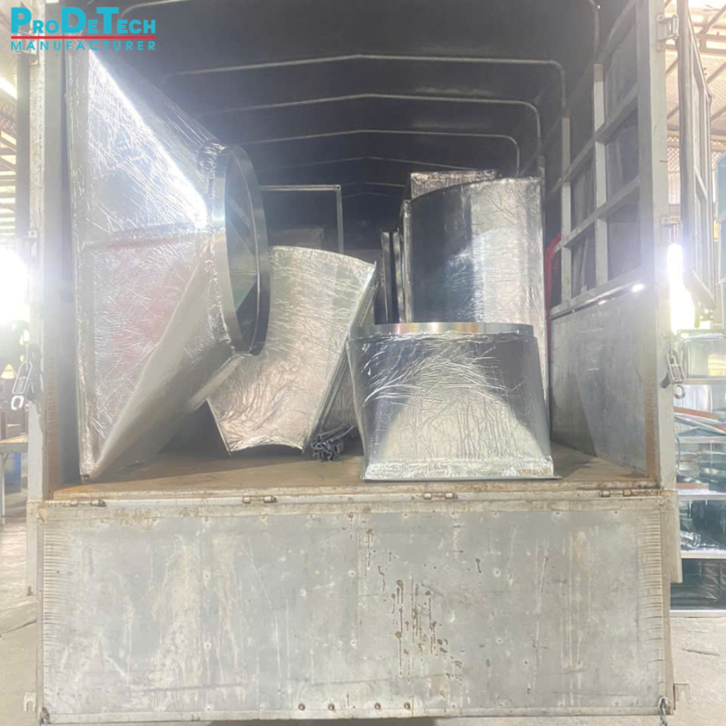 Ống gió bọc bảo ôn mặt bạc PRODETECH tại dự án PANOMA