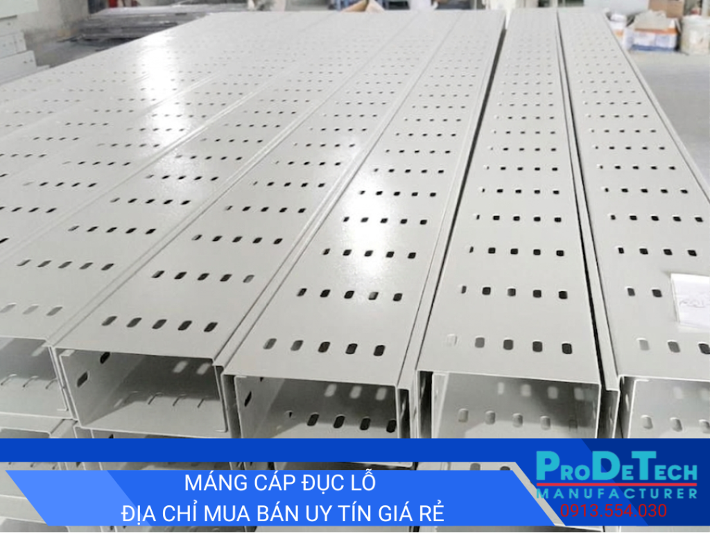 Máng cáp đục lỗ giúp tản nhiệt tốt, bảo vệ dây cáp điện hiệu quả