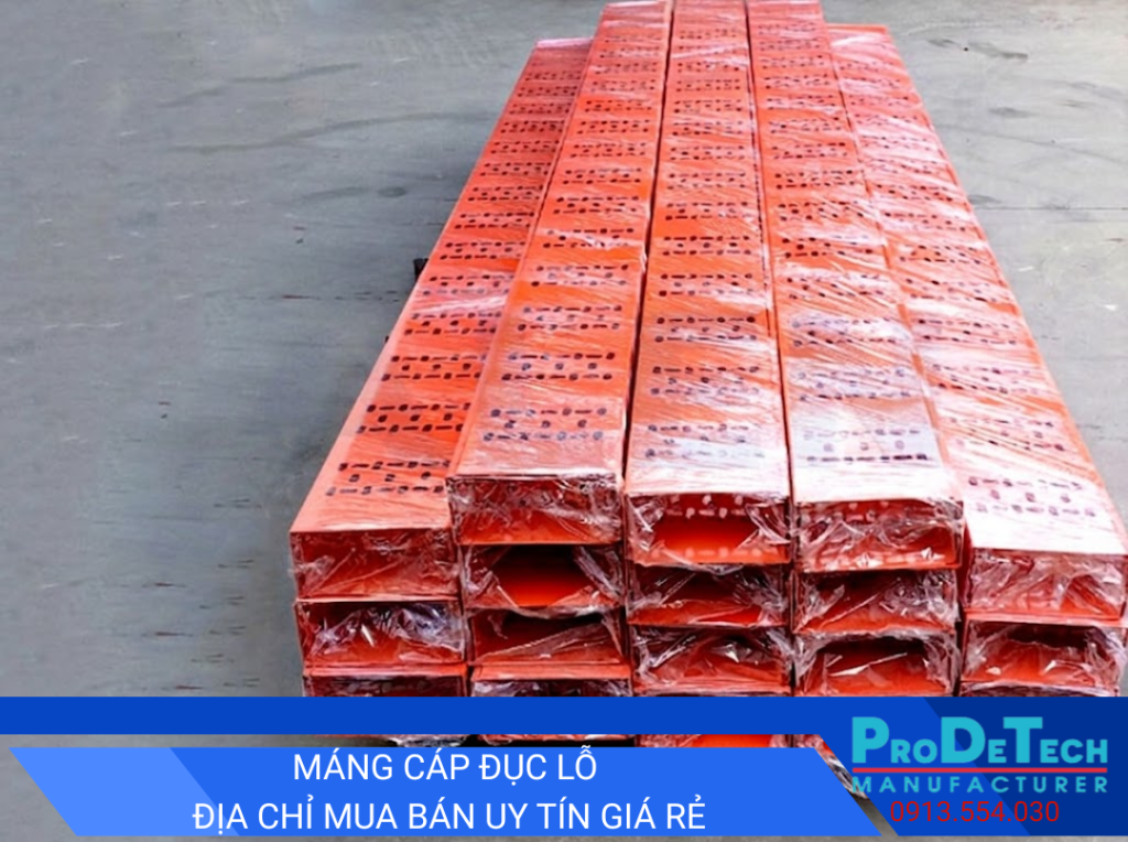 Máng cáp đục lỗ bằng thép mạ kẽm bền bỉ, dễ lắp đặt và bảo trì