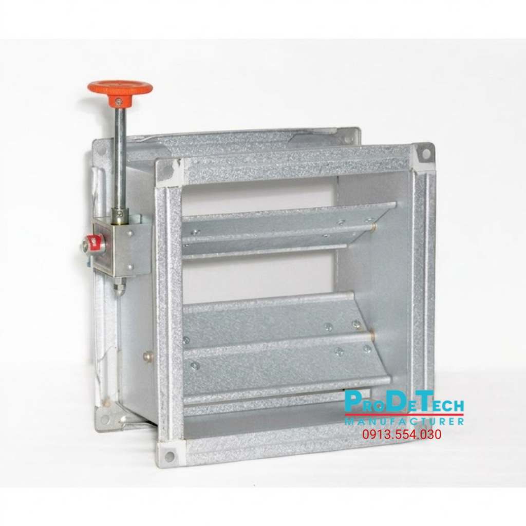 Ứng dụng van Volume Control Damper trong hệ thống thông gió nhà xưởng, tòa nhà, bệnh viện và trung tâm thương mại.