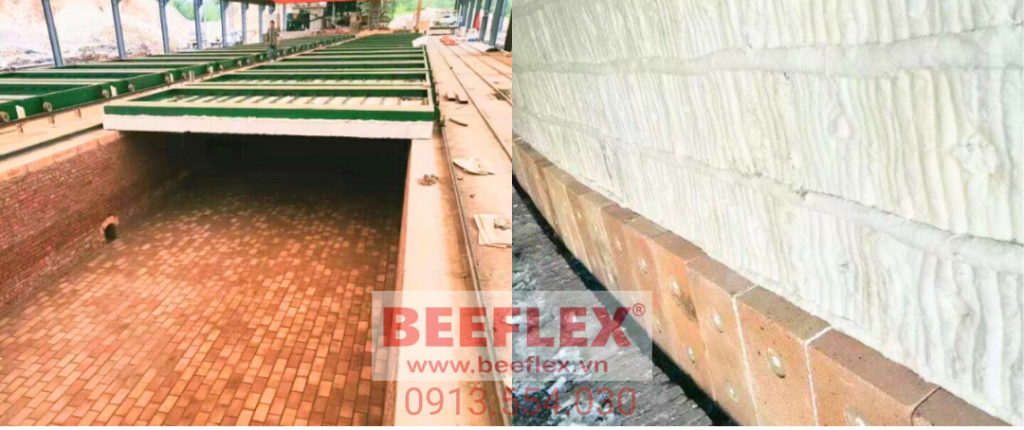 Giải pháp bảo ôn lò nung bằng bông gốm BEEFLEX giúp ổn định nhiệt độ và nâng cao chất lượng gạch thành phẩm.