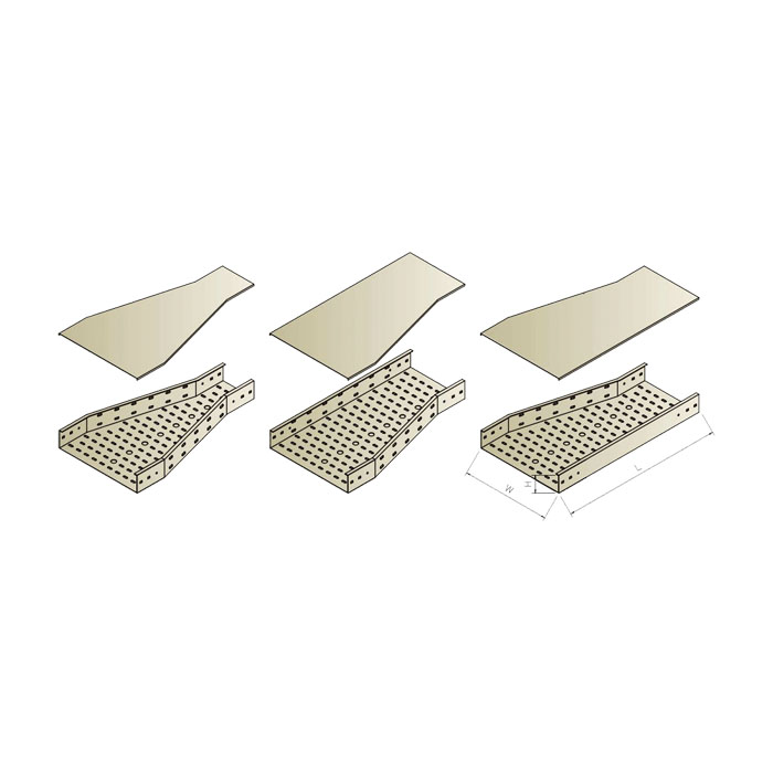 Côn giảm máng cáp đột lỗ kèm nắp CT-THR