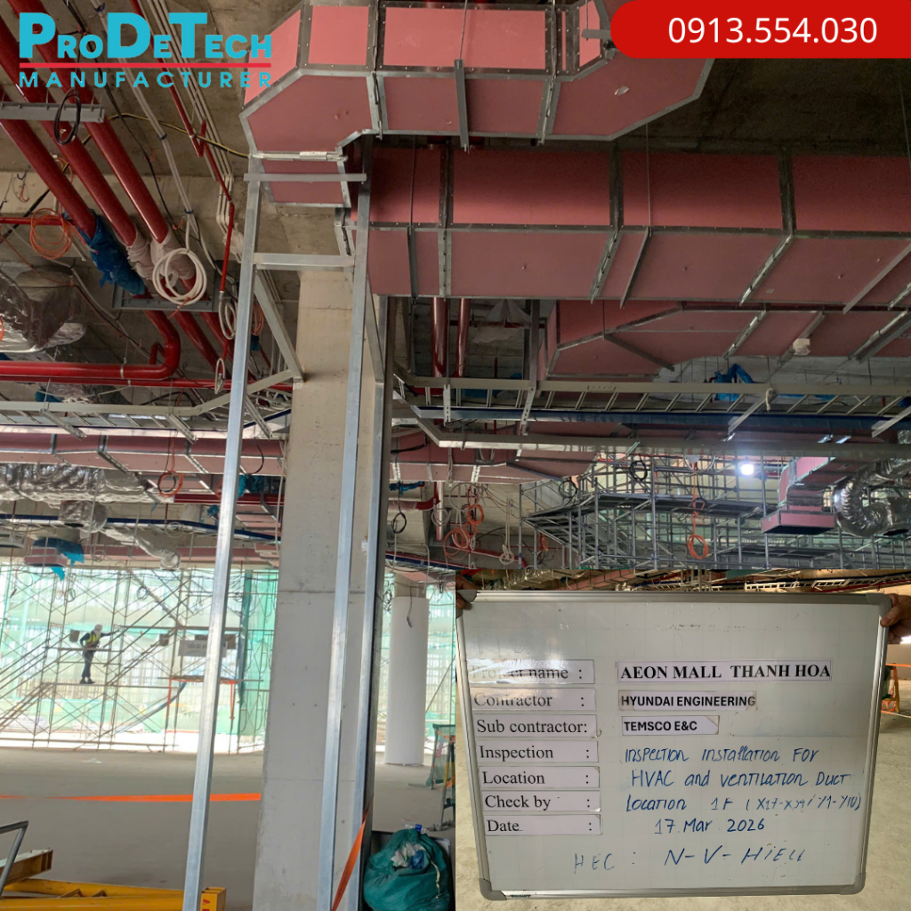Cung Cấp Hệ Thống Ống Gió Chống Cháy PRODETECH Cho Dự Án AEON Mall ...